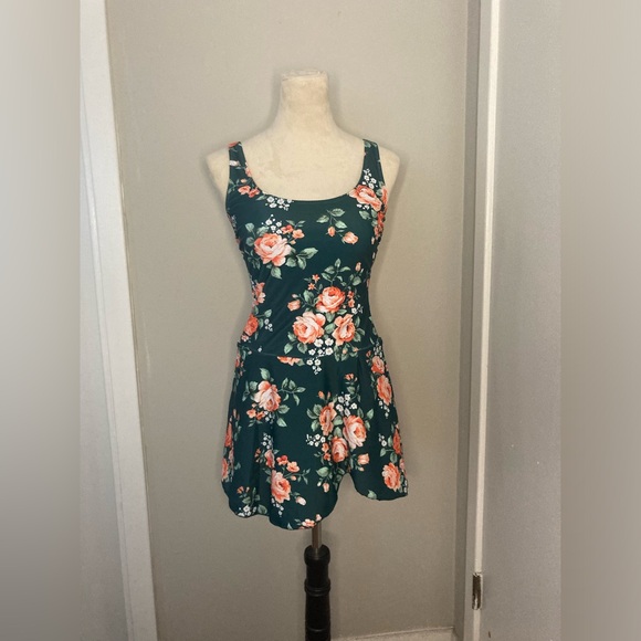 Eomenie Other - Eomenie Green Floral One Piece Swimsuit